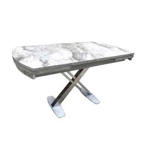 Masa 12563 X AYAK Metal Nikelaj Dikdörtgen Kelebek Yan Açıl Kutu sevk El yapım (Gri - Siyah)
