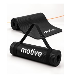 Motive 10 mm Yoga ve Pilates Matı 183 x 61 cm Taşıma Askılı Siyah