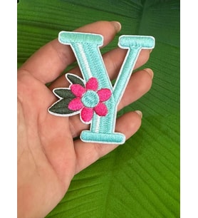 7X6 CM ÜTÜ İLE YAPIŞAN NAKIŞ İŞLEME Y HARFİ ARMA