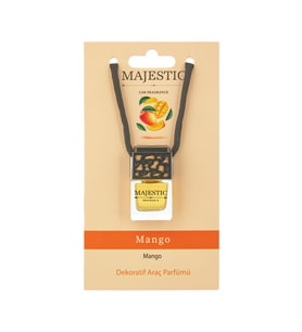 MAJESTİC OTO KOKUSU MANGO 7 ML - DEKORATİF ARAÇ PARFÜMÜ (Turuncu)