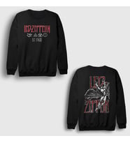Presmono Unisex Siyah Icarus V2 Rock Led Zeppelin Sırt Baskılı Sweatshirt 517038tt