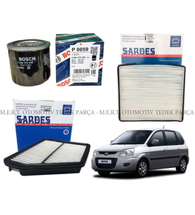 Hyundai Matrix 1.6 Benzinli Filtre Bakım Seti (Hava+Yağ+Polen)