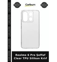 Realme 6 Pro Şeffaf Clear TPU Silikon Kılıf Arka Kapak Akıllı Telefon Mobil Koruma