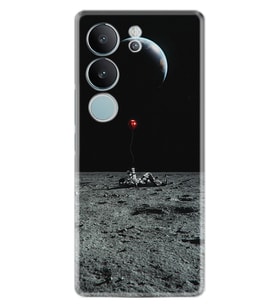 Vivo V29 Kılıf Silikon Desen Özel Seri Astronoot Red Baloon 1608