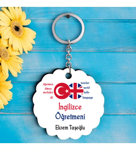 İngilizce Öğretmenlerine Özel İsimli Anahtarlık