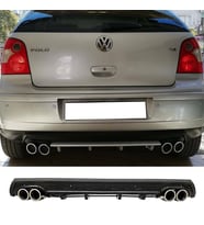 Vw Polo Mk4 Siyah Difüzör Çiftli Yuvarlak Egzoz Görünümlü D Tip Difizör