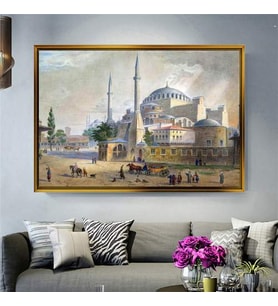 Altın Çerçeveli dekoratif tablo a1659 (Gold)