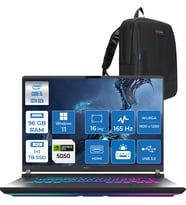 Asus Rog Strix G16 G615JH-RV053 Intel Core I5-13450HX 96GB 1tb Ssd+1tbssd 8GB/RTX5050 Gddr7 115W 16" Wuxga 165Hz 3ms IPS Windows 11 Home Taşınabilir Bilgisayar WRX053H44+ZETTAÇANTA