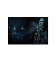 Metro Exodus Gaz Maskeli Adam Karanlık Arkaplan (25x35 Cm Boyut)