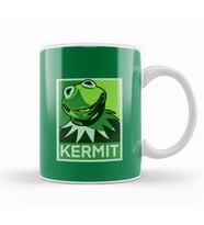 Green Kermit Kupa Bardak Porselen