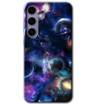 Galaxy S24 Kılıf HD Desen Baskılı Kılıf - Gezegen Karışımı
