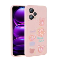 Xiaomi Redmi Note 12 Pro Plus 5G Uyumlu Kılıf Kabartma Figürlü Parlak Zore Toys Silikon Kapak