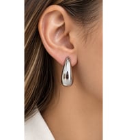 XUPING GÜMÜŞ RENK OVAL KÜPE ACR9789