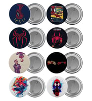 Spider Man Çanta Rozeti Seti 8 Adet En Büyük Boy 5.8cm İğneli Broş