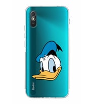 Xiaomi Redmi 9A  Kamera Korumalı Kapak Donald Duck Tasarımlı Şeffaf  Kılıf