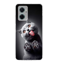 PrintiFy Xiaomi Redmi Note 11E ile Uyumlu Kedi 2 Kamera Korumalı Şeffaf Kılıf