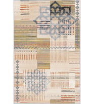 Eliana Home Baskılı, Yıkanabilir Kaymaz Taban Salon Halısı LNA0147-SM09 100x150 cm (Bej)