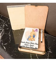 Anneler Günü Hediyesi Ahşap Kutulu Defter Kalem Set 001