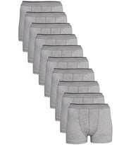 Erkek Gri 12'li Paket Likralı Pamuklu Boxer