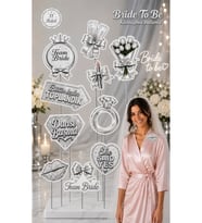 Bride To Be Konuşma Balonu Seti 11 Parça Bekarlığa Veda Parti Fotoğraf Çekim Aksesuarı