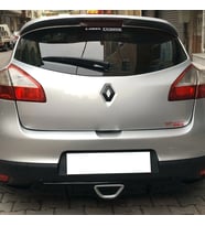 Renault Megane 3 RS Egzoz Görünümlü Difüzör Coupe Parak Siyah Plastik