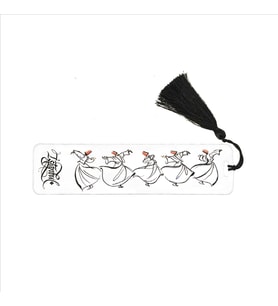 Semazenler Baskılı, Püsküllü Kitap Ayracı  (Hediyelik Bookmark,Ayraç-063)