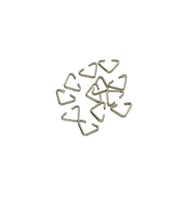 Anahtarlık Montaj Halkası Üçgen Takı Bağlantı Halkası 14x11 MM (1000 Adet)  Gümüş