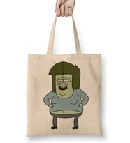 Regular Show Muscleman Bez Çanta Uzun Saplı