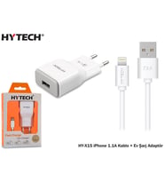 HYTECH HY-X15 LIGHTNING 1.1A KABLO + EV ŞARJ ADAPTÖRÜ