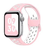Apple Watch 10/11 42mm-38/40/41mm Kordon Delikli Spor Kordon 2/3/4/5/6/se/7/8/9 (Pudra - Beyaz)