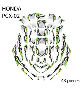 Grippatch - HONDA PCX-125 (2025) ile Uyumlu 43 Parça Tank Pad Seti GC40-B-S