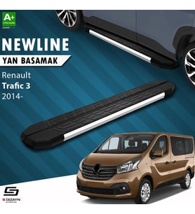 S-Dizayn Renault Trafic 3 Uzun Şase NewLine Krom Yan Basamak 263 Cm 2014-2020 A+ Kalite