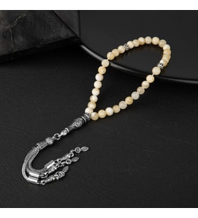 Aragonit Doğal Taş Tesbih 33lük - 6mm (Çok Renkli)
