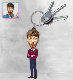 Kişiye Özel Karikatür Tasarım Anahtarlık 97201