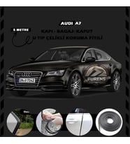 Audi A7 Oto Araç Kapı Koruma Fitili 5metre Parlak Siyah Renk