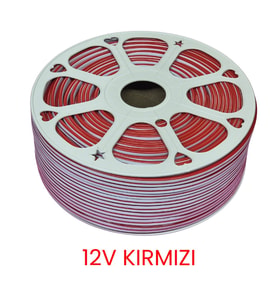 Hightek 12V Kırmızı Neon Şerit LED 100 Metre