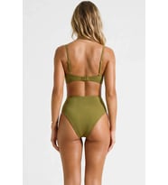 Kadın Bikini Takımı Kare Yaka Askılı Kapsız Nakışlı Süper Yüksek Bel Hipster Klora Dayanıklı Suya