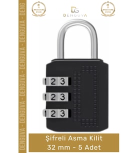 #AsmaKilit Güvenli Dayanıklı Çelik Gövde Pratik Koruma Sağlayan Uzun Ömürlü Şifreli Asma Kilit 32mm