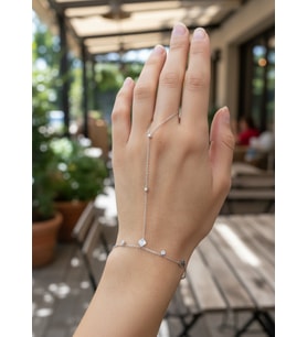 Vip Silver Yonca Mini Taşlı Tasarım Şahmeran - 26shm53