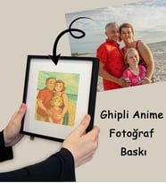 Çerçeveli Fotoğraf Hediyelik, Ghipbli Anime Çizim Fotoğraf Baskısı, Karikatür Portre, Aile, Sevgili, Doğum Günü, Çocuk, Arkadaş, Çizgi Film