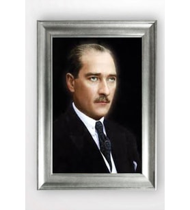 Gümüş Çerçeveli Atatürk Tablo cv1393