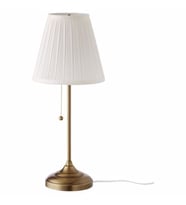 Abajur, Beyaz-Pirinç Rengi Masa Lambası 55 cm 75 W (Gold)