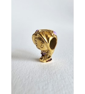ÇELİK CHARM ÖRGÜ SAÇLI KIZ (Altın)