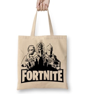 Fortnite Preto e Branco Bez Çanta Uzun Saplı