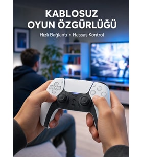 Northcity Yeni Nesil PS5 Kablosuz Oyun Kolu - Sessiz Tuşlar ve Hassas Kontrol