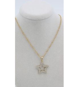 XUPİNG JEWELRY YILDIZ ZİRKON TAŞLI KOLYE (Sarı)