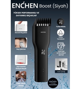 ENCHEN BOOST Siyah Saç Kesim Makinesi
