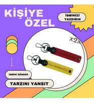 Voleybolcu Sevgiliye Romantik Sürpriz, Kişisel Deri Anahtarlık Takımı, Mor Menekşe-Koyu Kahve