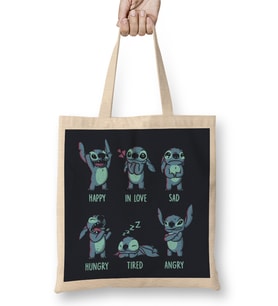 Stitch Monster Emotions Bez Çanta Uzun Saplı