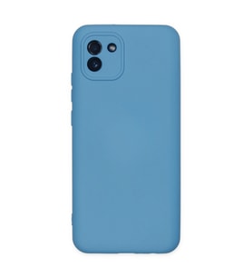 Samsung Galaxy A03 Kılıf Nano İçi Kadife Silikon - Mavi
